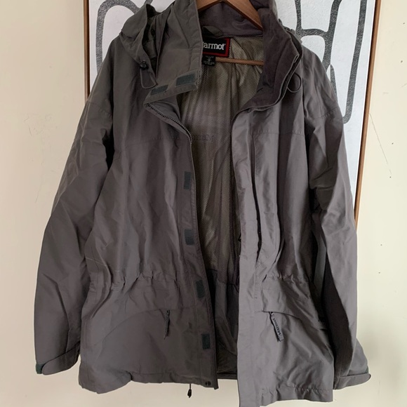 Marmot Other - Marmot Hooded Parka GORE-TEX Men’s sz Medium Gray Jacket Outdoor Nylon